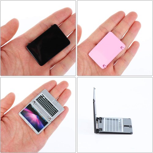 3 Pcs Coforful 1:12 Mini Laptop Set Dollhouse Mini Laptop Scene Miniatures Computer Simulation Notebook Lap Dolls House Furniture Doll Accessories