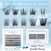 Lash Clusters 84 Pcs Cluster Lashes Eyelash Clusters DIY Cluster Eyelash Extensions Individual Lashes Thin Band & Soft(Sprout,C-8-16mix)