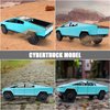 Cybertruck Model: 1/32 Diecast Metal Toy Trucks with Lights and Sounds, Mini Vehicles Toys for Boys, Ages 3 and Up (Blue)