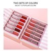 RoseFlower Lip Gloss Set, 6 Piece Matte liquid Lipstick Makeup Set, Non-sticky, High Shine, Long Lasting Matte liquid Lip Gloss Set, Rich Varied Colors - 077