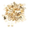 100PCS Quick Disconnect Connectors Non Insulated Solderless Adapters 10 Stud 1/4 Inch Male Spade Brass Crimp Connector