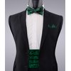 Alizeal Mens Classic Paisley Woven Self-tied Adjustable Bow Tie, Cummerbund and Pocket Square, Dark Green