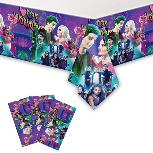 2Pacs Zombies Tablecloth Disposable Tablecover Birthday Party Supplies and Decorations for Kid Boy Baby Shower Rectangle Tables 70"X42"