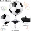 22 Inch 4D Soccer Foil Balloons, 6Pcs Soccer Party Decorations Football Shape Mylar Foil Balloons World Cup 2022 Decor for Boys Kids Soccer Ball Fans Sport Theme Birthday Party Decorations Supplies