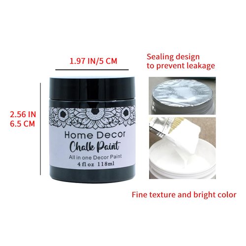 DGAGA Black Chalk Paint for Furniture,Chalk Finish Furniture Paint,Black Wood Paint,Interior House Paint,Chalkboard Paint for DIY Home Decor,Table,Cabinet,Laminate,No Sanding