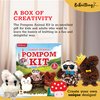 BeKnitting Pompom Craft Kit | Craft Supplies for Kids Age 5+ | Complete with Yarn & Pompom Makers| Gift Box | Knitting Toy Art