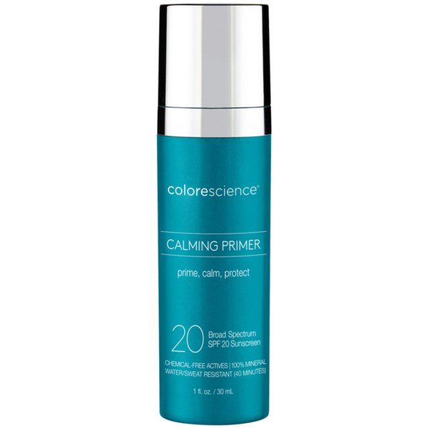 Colorescience Calming Perfector Face Primer, Water Resistant Mineral Sunscreen, Broad Spectrum 20 SPF UV Skin Protection, 1 Fl oz
