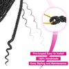 12inch Goddess Box Braids Crochet Hair Crochet Box Braids Curly Ends 3X Bohemian Crochet Box Braids Hair Synthetic Crochet Hair Extensions(12inch(Pack of 8), 1B)