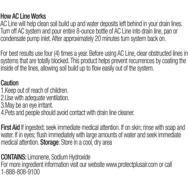 Probiotic HVAC Air Conditioner Condensate Line Build-Up Remover - AC Drain Cleaner and Deodorizer - 8 Fl Oz - 2 Pack