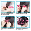 30 Pieces Hair Curler Rollers DIY Night Sleep Foam Hair Styling Tools Flexible Soft Sponge Pillow Hair Rollers With Storage Bag (5 Colors)