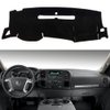 HanLanKa Dashboard Cover for GMC Sierra and Chevrolet Silverado- Fits 2007-2013 Models with Two Glove Boxes. Custom Fit Dash Mat, Won't Break Dash Sensors(Premium Carpet, Black)