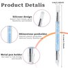 10 Pcs Nail Art Sculpture Pen Dual Tipped Silicone Nail Tools Nail Art Acrylic Pen Silicone Brushes for Resin Nail Art Tools for Design Nail Foil Carving Drawing Effect Shaping Drawing