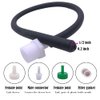 Nozzle Shower 3 Heads Metal Cleaner & 20 inches Silicone Nozzle Enema Attachment Reusable Douche Black Hose Nozzle Cleansing Colonic Douche System Cleaner
