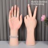 Realistic Silicone Female Hand Model Fake Hand Flexible Finger Bendable Acrylic Nail Mannequin Hand for Jewelry Display Nail Art Practice (Right Hand)