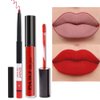 HAOYA 2Pcs Matte Ruby Red Lip Liner and Lipstick Makeup Set, Matte Liquid Lipstick 24H and with Lip Liner Set Kit Waterproof Long Lasting labiales mate 24 horas originales matte larga duracion 24#14