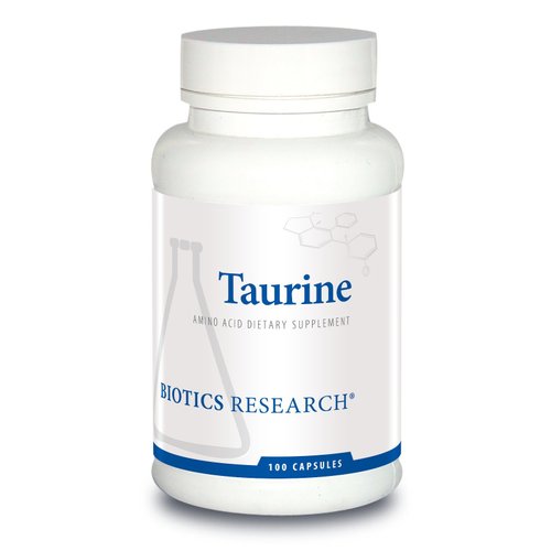Biotics Research Taurine – 500 mg Taurine, Amino Acid, Brain Health, Cardiovascular Health, Antioxidant. 100 Capsules.