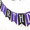 Halloween Birthday Banner - Halloween Birthday Party Decoration,witch Hat Banner,spooky Birthday Banner,black Purple Halloween Birthday Banner