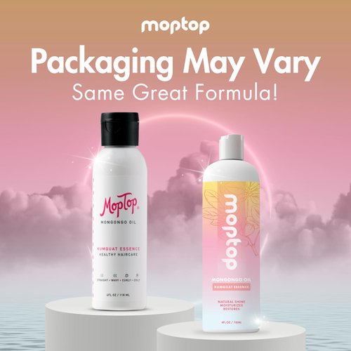 MopTop Mongongo Oil, Reduces Frizz, Remedies Flaky & Crunchy Hair, Soothes Dry Scalp, Hydrates, Nourishes, Finishing Elixir, Paraben Free (Kumquat Essence, 4oz)