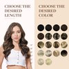 GOO GOO Seamless Clip In Hair Extensions Remy Real Human Hair Extension with Invisible PU Skin Weft 22 Inch 150g 7pcs Dark Brown to Chestnut Brown Natural & Thick & Straight Hair Extensions for Women
