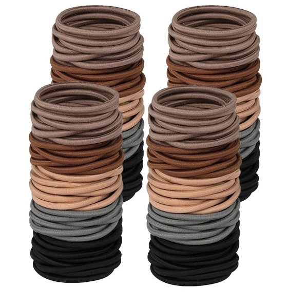 50 PCS Hair Ties Hair Elastic Band for Thick and Curly Hair Ponytail Holders for Women or Men Multiple Colors