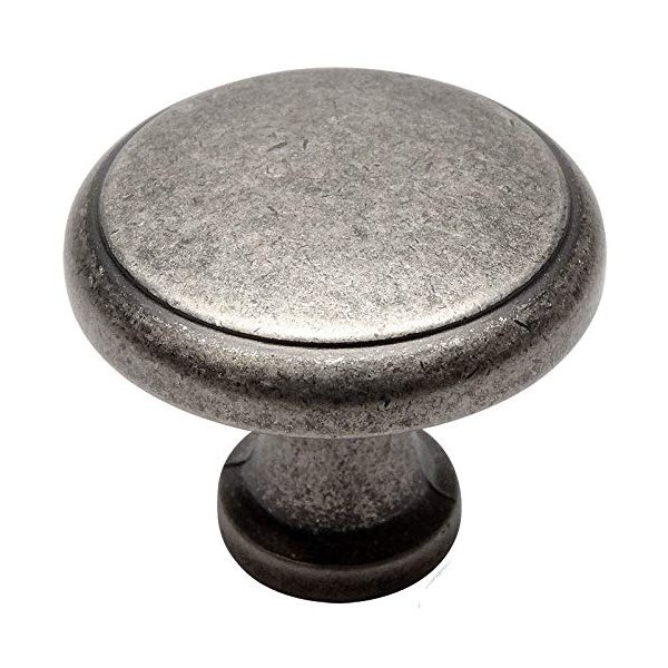 Cosmas 25 Pack 9985WN Weathered Nickel Round Cabinet Hardware Knob - 1-1/8" Diameter