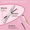 Q&D LASH Extension Kit,Cluster Eyelash 280 pcs,D Curl 8-15mm Length Individual Eyelashes Extension,Bond and Seal, Lash Remover,Tweezer and Brush Set, Lash DIY Apply at Home (HM80D, D 0.07 MIX8-15MM)