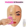 3D Makeup Practice Face Board,Reusable Silicone Makeup Practice Face/Makeup Mannequin Face,with Makeup Brushes Set&Dual head Eyebrow Pencils&a Pair of Eyelashes&a Makeup Bag&makeup remover towel