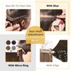 Full Shine Sew In Hair Extensions Real Human Hair Brown Highlight Blonde 20 Inch Invisible Sew In Hair Extension Real Human Hair Color 4P27 Weft Hair Extensions Long Straight Hair For Thin Hair 105G
