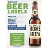 Glossy Beer Bottle Labels - 10 Sheets, 40 Neck and Bottle Labels - Make Your Own Custom Printable Beer Labels - Waterproof Beer Label Stickers for Inkjet & Laser Printers