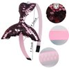 Mermaid Headband Laser Mermaid Glitter Hair Band Mermaid Sequin Hair Accessories Girls Women Birthday Seaside Pool Party (Pink Mermaid)