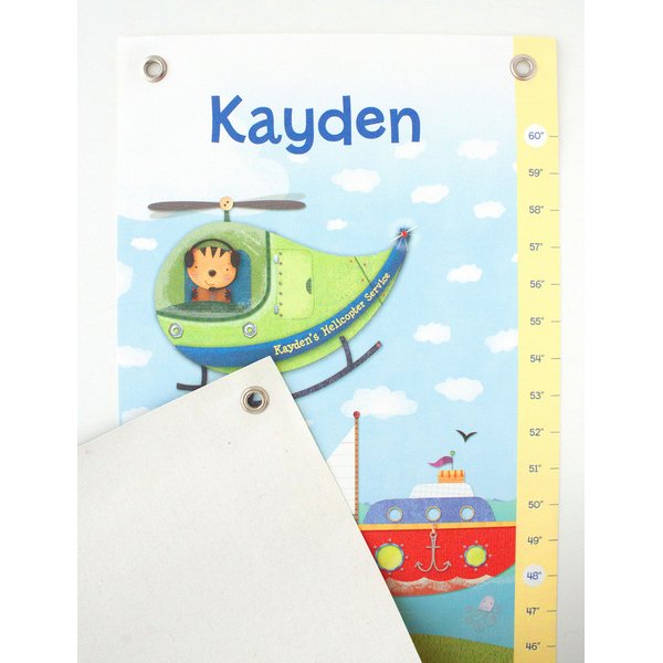 Personalized Growth Chart for Kids, Construction - I See Me!