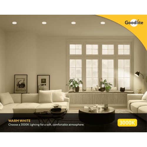 Goodlite G-83445 7W A19 Led Light Bulb, 60W Equivalent 850 Lumens E26 Base 3000K Warm White Dimmable Clear