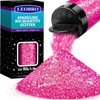 LEOBRO Pink Glitter, Glitter, 150g/5.29oz Hot Pink Chunky Glitter, Craft Glitter Body Glitter Face Glitter, Pink Sequins Chunky Glitter for Resin DIY Crafts, Pink Festival Christmas Glitter