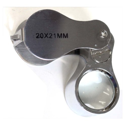 MAXIMIZE Jeweler's Loupe with LED | 10X Magnification & 21mm Lens | Stainless Steel Build | Standard Swivel Case | Compact 1.75" x 7/8" x 3/4" (4.4 cm x 2.2 cm x 1.9 cm) | Protective Storage Box
