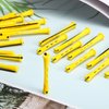 48 Pieces Hair Perm Rods 2 Sizes Plastic Cold Wave Rods Perming Rods Hair Rollers Curlers for Hairdressing Styling (Yellow,0.28 x 2.36 Inch, 0.28 x 3.27 Inch)