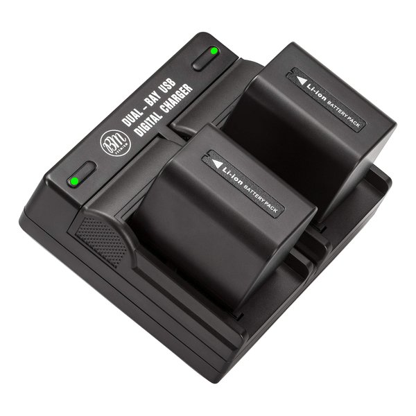 BM 2 NP-FV70 Batteries & Dual Charger for Sony FDR-AX700, PXW-Z90V, HXR-NX80, HDR-CX455 HDR-CX675, CX330, CX900, PJ340, PJ540, PJ670B, PJ810, FDR-AX33, FDR-AX53, FDR-AX100, NEX-VG10, VG20, VG30 VG900