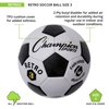 Champion Sports Retro Soccer Ball, Size 3 Black/White