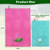 Vansolinne Golf Gifts for Women Golf Towels for Golf Bags with Clips Accessories Microfiber Waffle Pattern Pink Blue for Golf Fan Funny Birthday Retirement Gifts, Set of 2