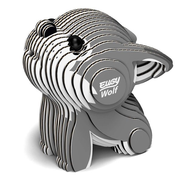 Eugy Wolf 3D Puzzle, 24 Piece Eco-Friendly Educational Toy Puzzles for Boys, Girls & Kids Ages 6+