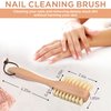 Takavu Nail Brush, Pure Boar Bristles, Natural Wood Handle, Nail Cleaning Brush for Scrubbing Fingernail Toenail Hand Feet, Dual Sided for Regular Manicure Nail Care Hygiene