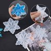 Sakolla 5 Pieces Christmas Silicone Resin Molds 3D Snowflake Molds Silicone Epoxy Casting Resin Mould for DIY Christmas Ornament Jewelry Pendant Decoration, Keychain