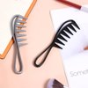 2pcs Wide Tooth Comb for Curly Hair, Plastic Shark Teeth Hair Comb for Brushing Out Curls Hair Tool for Wet Wavy Thick Hair Wig Haircut Salon Women Men