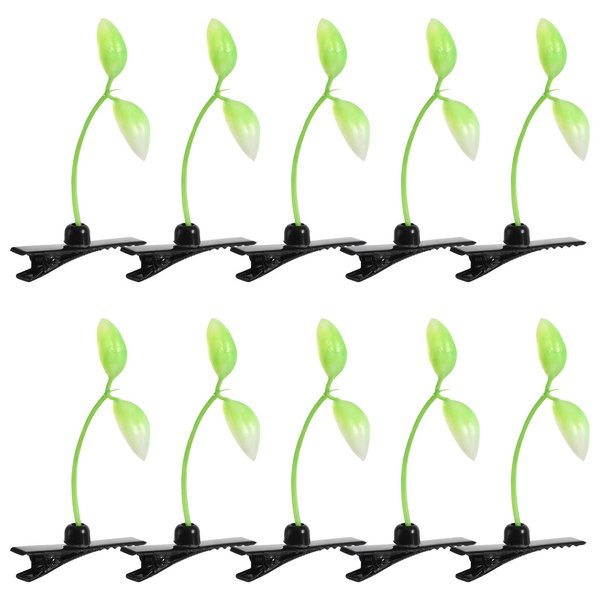 10pcs Bean Sprout Hair Clip Plant Grass Hair Accessories DIY for Home Party