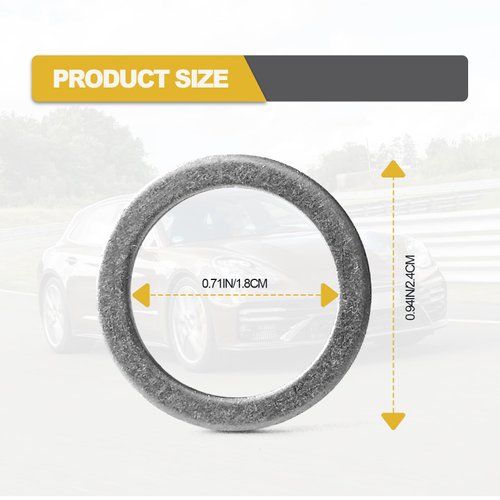 15 Pcs Oil Drain Plug Gasket - 18mm OEM Aluminum Oil Drain Plug Washer Gaskets - Compatible/Replacement for Ford Mazda Porsche & Volvo OEM PN Part#: 90012310630/977751