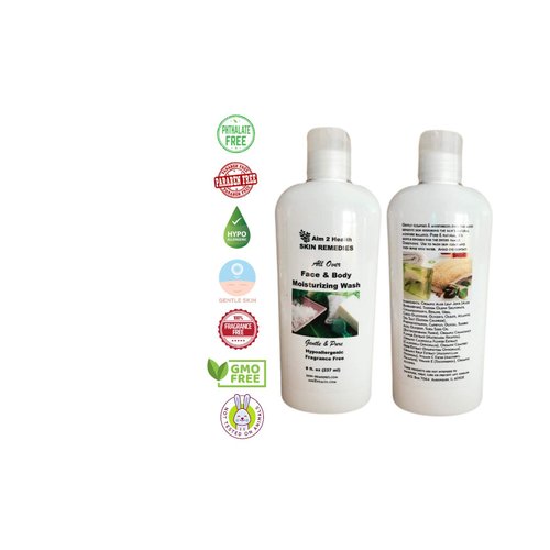 Aim 2 Health All Over Face & Body Wash Moisturizing With 5% Urea 8 oz Natural Soothing Relief