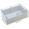 LeMotech ABS Plastic Junction Box Dustproof Waterproof IP65 Electrical Enclosure Box Universal Project Enclosure Grey with PC Transparent Clear Cover 9 x 5.9 x 3.4 inch(230 x 150 x 87 mm)