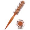 Small Round Brush Hair Curler,Mini Plastic Nylon Hair Brush, Light And Convenient,Volume,Styling,& Curly,Wavy,Thick,Thin Hair on Men & Women
