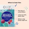 OLLY Mellow Buddies L’OLLY Pops, L-Theanine, Choline, Omega-3 ALA, Kids 4+ Dietary Supplement Lollipops, Supports a Calm Mood & Healthy Brain Function,* Vegan, Raspberry Flavored, 25 Count