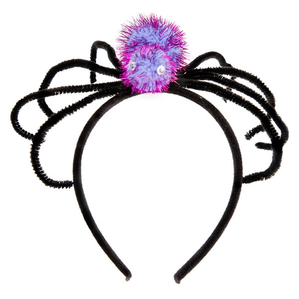 BiBiSi Halloween Headband Funny Purple Spider Headbands for Women Men Party Hair Accessories Black Spider Legs DIY Hair Bands Decoration 1 Pcs