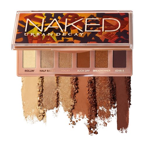 URBAN DECAY Naked Half Baked Mini Eyeshadow Palette - 6 Bronze-Toned Neutral Shades - Richly Pigmented & Ultra Blendable Mattes and High-Shine Shimmers - Up to 12 Hour Wear - Perfect for Travel